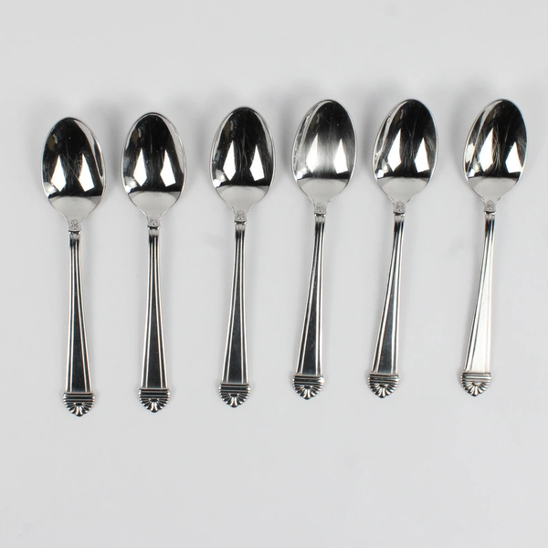 Lot Of 6 Libbey LYF7 (Stainless) Flatware Table Spoons 7.5" Long