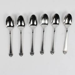 Lot Of 6 Libbey LYF7 (Stainless) Flatware Table Spoons 7.5" Long