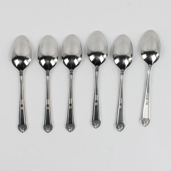 Lot Of 6 Libbey LYF7 (Stainless) Flatware Table Spoons 7.5" Long