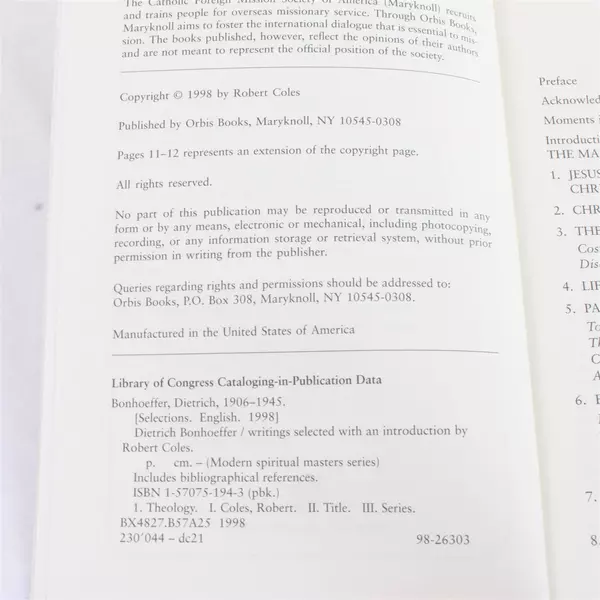 Dietrich Bonhoeffer Paperback Book Theology History Biography