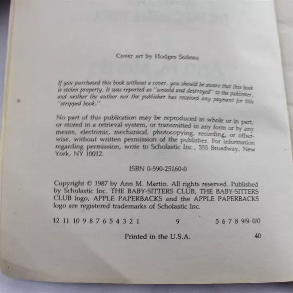 Dawn and the Impossible Three Baby-Sitters Club #5 Paperback