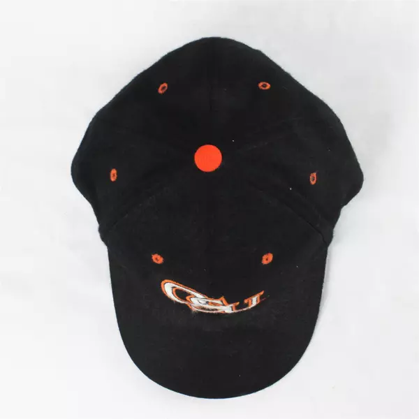 Vintage OSU Beavers Black Wool Baseball Cap Zephyr 7 1/2 Faded Retro