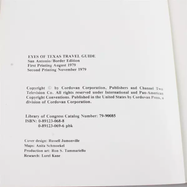  Signed Eyes of Texas Travel Guide San Antonio Border Edition by Ray Miller PB