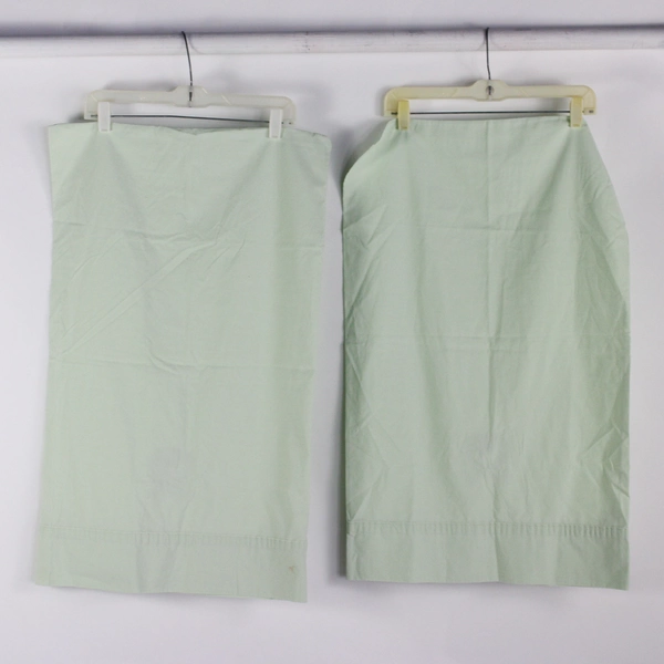 Set of 2 Martha Stewart Everyday Embroidered Mint Green Std Pillowcases FLAWED