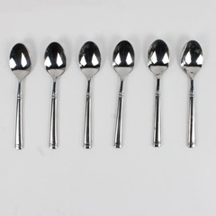 Lot Of 6 Mikasa MIS60 (Stainless) Flatware Table Spoons 8" Long