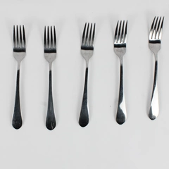 Lot Of 5 International Silver Ridgefield (Stainless) Flatware Dinner Forks 8.5"