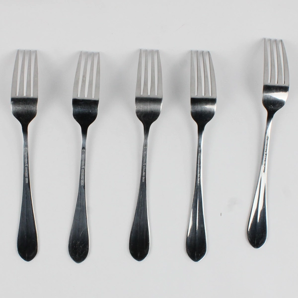 Lot Of 5 International Silver Ridgefield (Stainless) Flatware Dinner Forks 8.5"