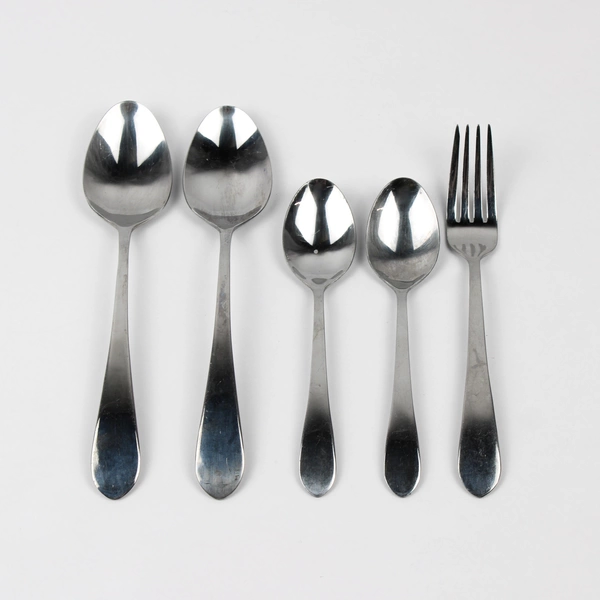 Lot Of 5 International Silver Ridgefield (Stainless) Flatware 4 Spoons 1 Fork