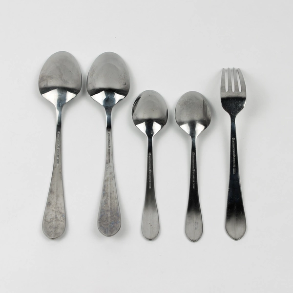 Lot Of 5 International Silver Ridgefield (Stainless) Flatware 4 Spoons 1 Fork