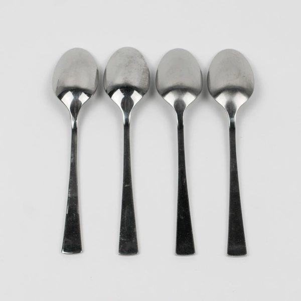 Lot Of 4 Mikasa Lucia (Stainless) Flatware Soup Spoons 7.5" Long