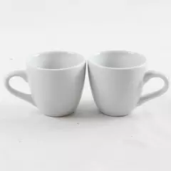 Lot of 2 Tuxton ALF-035 Mini White Porcelain Espresso Cups