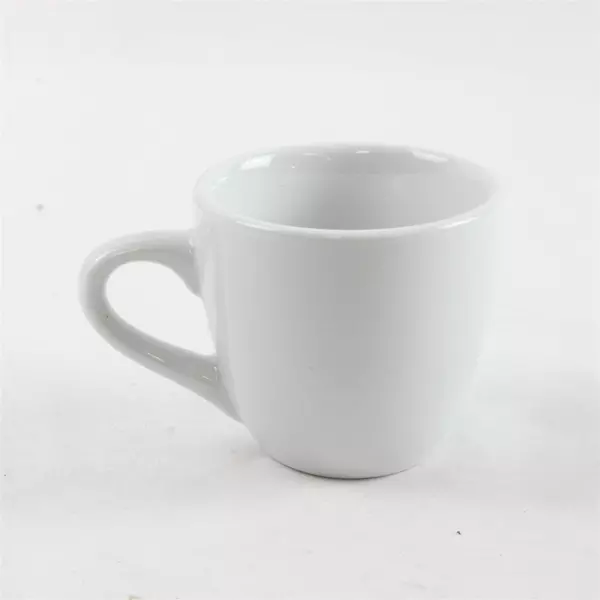 Lot of 2 Tuxton ALF-035 Mini White Porcelain Espresso Cups