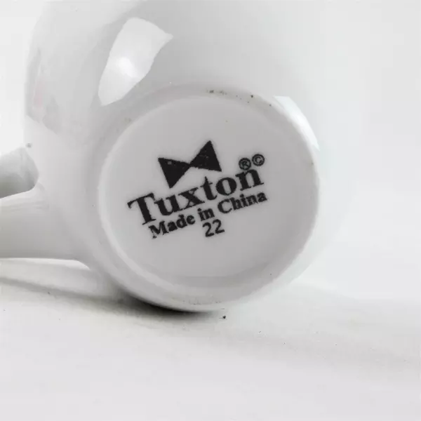 Lot of 2 Tuxton ALF-035 Mini White Porcelain Espresso Cups