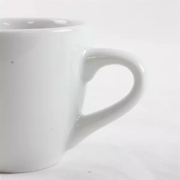 Lot of 2 Tuxton ALF-035 Mini White Porcelain Espresso Cups