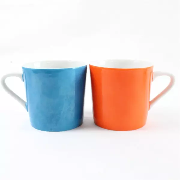 Lot of 4 Multicolor Ceramic Tea Coffee Cups Set