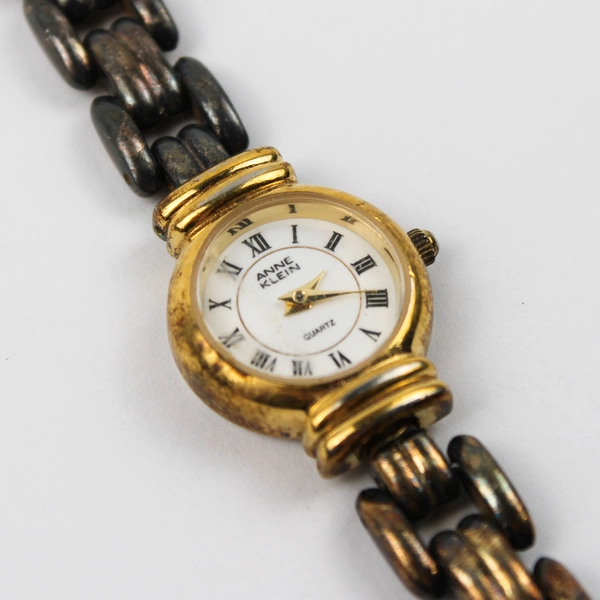 Anne Klein Stainless Steel Back Women's Wrist Watch Gold-Tone Untested