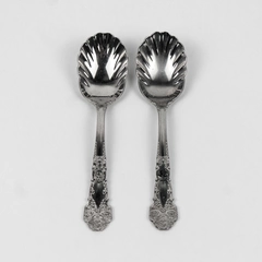 Lot Of 2 Vintage Reed & Barton Renaissance 18/10 Stainless Sugar Spoons 6.25 In