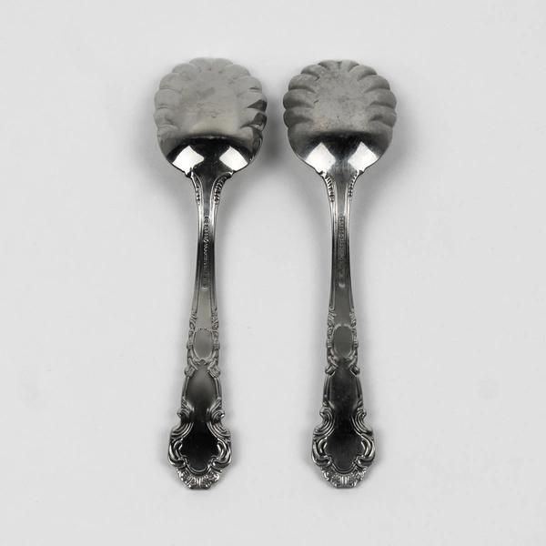 Lot Of 2 Vintage Reed & Barton Renaissance 18/10 Stainless Sugar Spoons 6.25 In