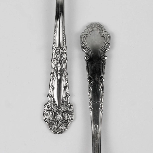 Lot Of 2 Vintage Reed & Barton Renaissance 18/10 Stainless Sugar Spoons 6.25 In