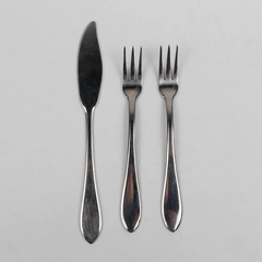 Lot of 3 Retroneu Roseanne Flatware Pieces 2 Cocktail Forks 1 Butter Knife 18/8 