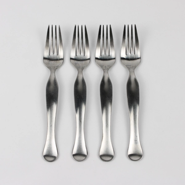 Set of 4 Retroneu Silhouette Pattern Stainless Dinner Forks 8 Inches