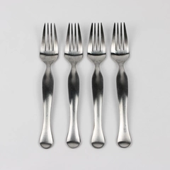 Set of 4 Retroneu Silhouette Pattern Stainless Dinner Forks 8 Inches