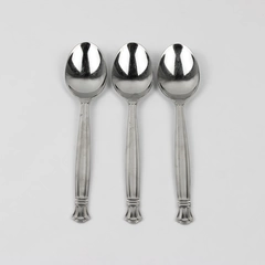 Lot of 3 Retroneu Royale Pattern 18/8 Stainless Steel Oval Soup Spoons 7.25 Inch