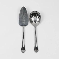 2 Piece Serveware Set Retroneu Whitney Pattern 18/10 Stainless Spoon & Pie Serve