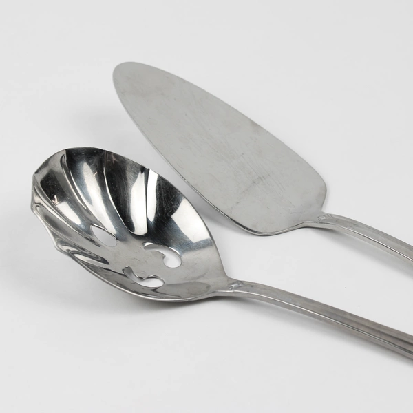 2 Piece Serveware Set Retroneu Whitney Pattern 18/10 Stainless Spoon & Pie Serve