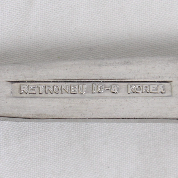 Retroneu Ridge Pattern 18/8 Stainless Steel Teaspoon 6.25 Inches South Korea
