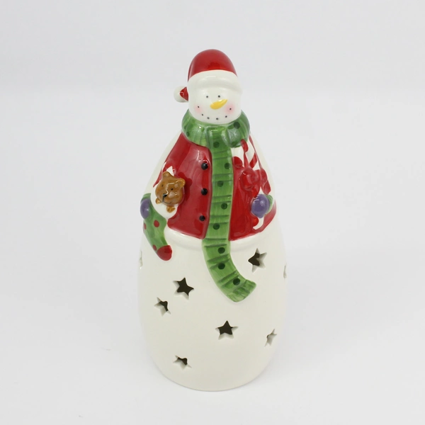 Costco Set Of 3 Ceramic Snowmen With Color Changing LED Lights Ceramic 