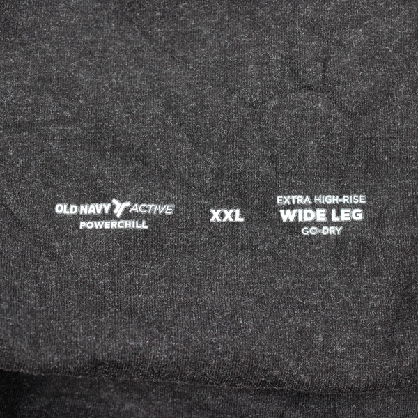 Old Navy Active Powerchill Charcoal Gray Wide-Leg Activewear Pants Women's 2XL