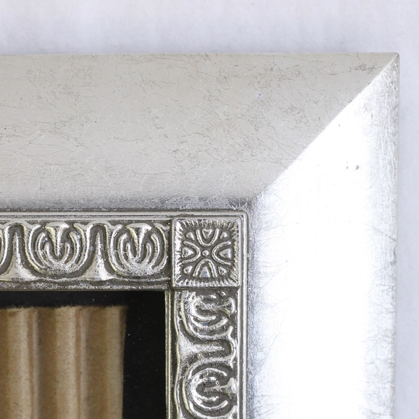 Heavy Ornate Embossed Silver-Colored For 5x7 Photo Frame