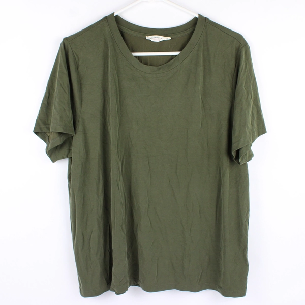 Double Zero Army Green Short-Sleeve Crew Neck T-Shirt Women's Size Large