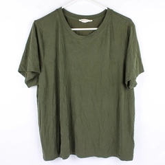 Double Zero Army Green Short-Sleeve Crew Neck T-Shirt Women's Size Large