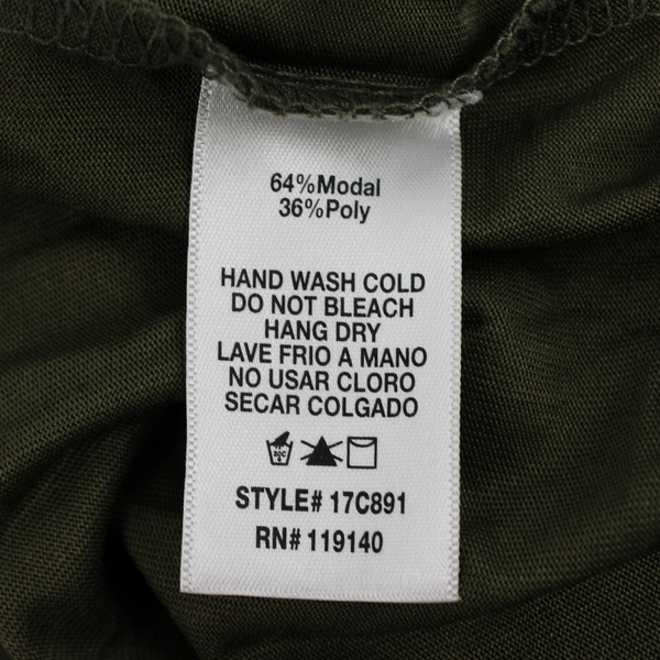 Double Zero Army Green Short-Sleeve Crew Neck T-Shirt Women's Size Large