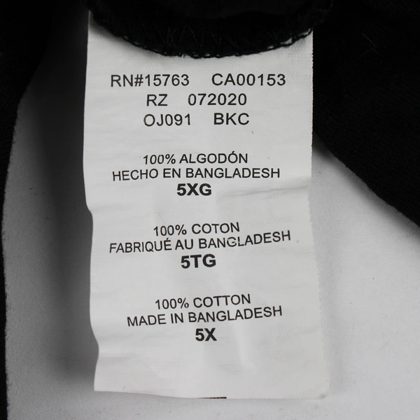 Just My Size Black Short-Sleeve V-Neck Cotton T-Shirt Women's Size 5X 30W/32W