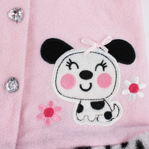 Young Hearts Puppy Theme Pink Fleece Coat Baby Girls' Size 18M