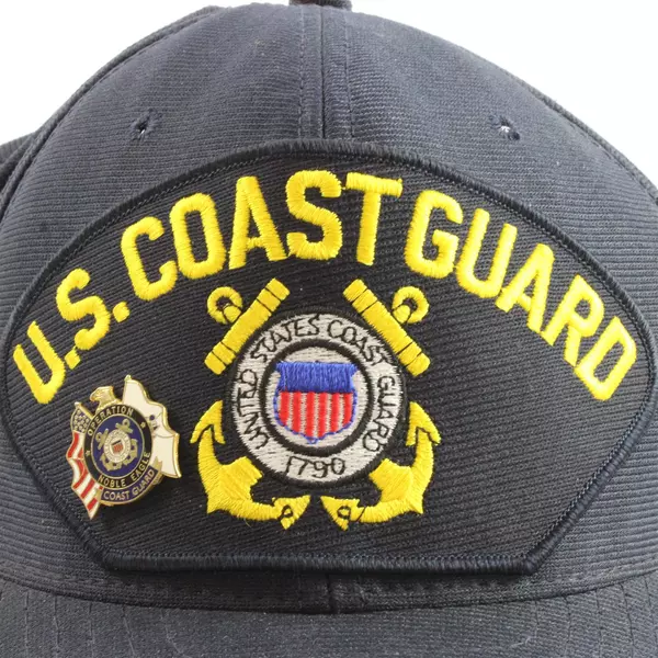 US Coast Guard Hat with Pin Noble Eagle Cap Military Uniform Cap