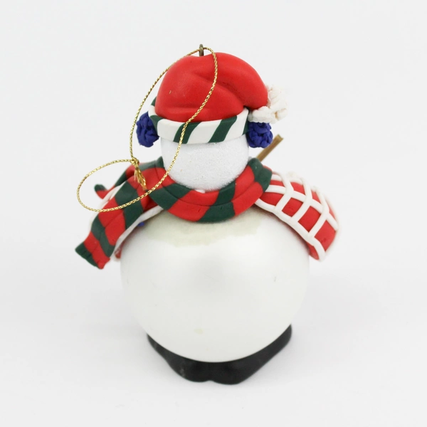 Traditions Glass Christmas Snowman With Broom Ornament Christmas Tree Decoration