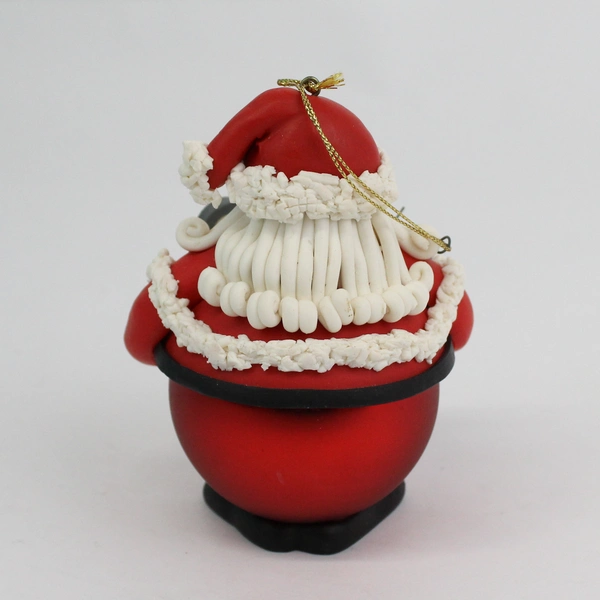 Traditions Collectible Glass Ornament Santa With Book And Magnifying Glass