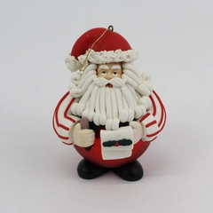 VTG Traditions Santa Collectible Glass Character Ornament Checking List