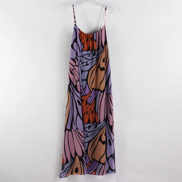 NWT Sam Edelman Butterfly Trapeze Maxi Dress Women's Size Large