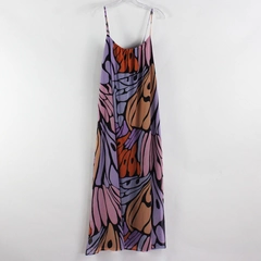 NWT Sam Edelman Butterfly Trapeze Maxi Dress Women's Size Large