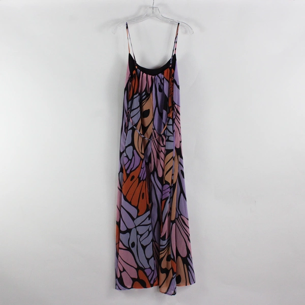 NWT Sam Edelman Butterfly Trapeze Maxi Dress Women's Size Large