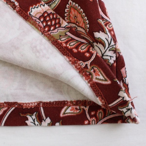 Lands' End Burnt Orange Floral Pattern Cotton Tank Top Women's Size Large 14-16