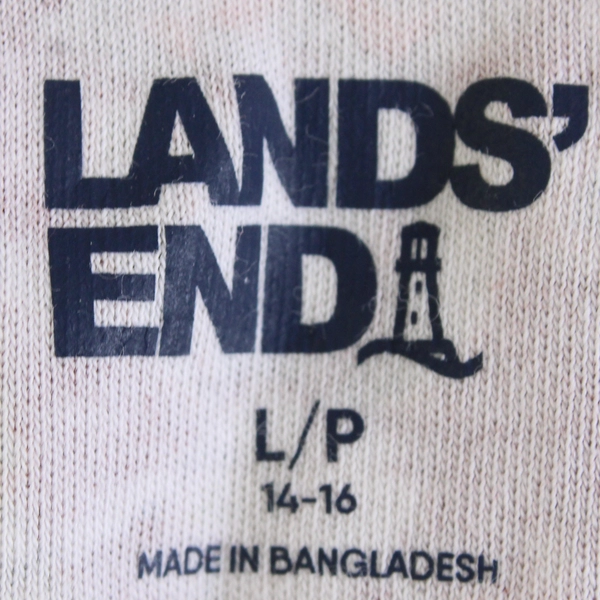 Lands' End Burnt Orange Floral Pattern Cotton Tank Top Women's Size Large 14-16