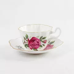 Vintage Royal Stuart Spencer Stevenson England Rose Tea Cup and Saucer Set