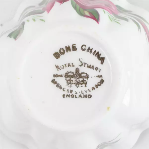 Vintage Royal Stuart Spencer Stevenson England Rose Tea Cup and Saucer Set