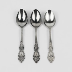 Set of 3 Oneida Wordsworth Stainless Steel Teaspoons